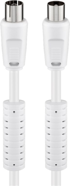 Goobay Antenna Cable with Ferrite (80 dB), Double Shielded coaxial plug > coaxial socket (fully shielded), 3.5 m