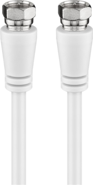 Goobay SAT Antenna Cable (Class A+, >95 dB), 3x Shielded F plug > F plug (fully shielded), 1 m