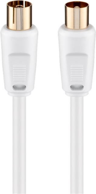 Goobay Antenna Cable (80 dB), Double Shielded coaxial plug > coaxial socket (fully shielded), 10 m
