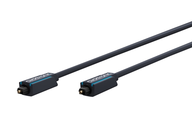 ClickTronic Toslink Cable Premium cable | 1x Toslink plug  1x Toslink plug | 2.0 m | Polymer fibre optic cable
