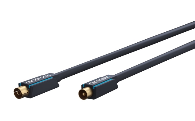 ClickTronic Koaxialkabel Premiumkabel | Koaxialkontakt  Koaxialkoppling | 15,0 m | > 95 dB