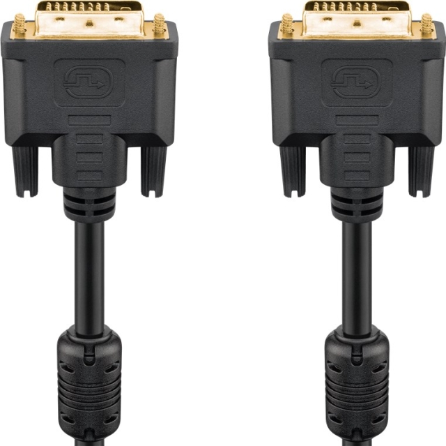 Goobay DVI-D Full HD Cable Dual Link, gold-plated DVI-D male Dual-Link (24+1 pin) > DVI-D male Dual-Link (24+1 pin), 5 m