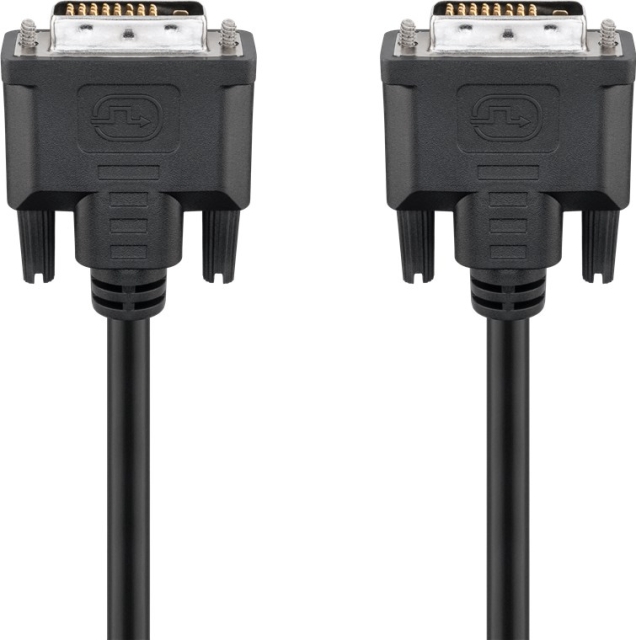 Goobay DVI-D Full HD Cable Dual Link, nickel DVI-D male Dual-Link (24+1 pin) > DVI-D male Dual-Link (24+1 pin), 0.5 m