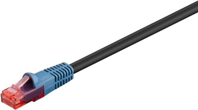 Goobay CAT 6 Outdoor Patch Cable, U/UTP, black copper-clad aluminium wire (CCA), double-layer cable jacket (PE), 40 m