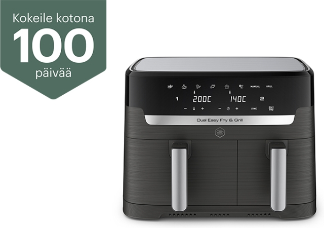 OBH Nordica Dual Easy Fry & Grill -airfryer, 8,3 l