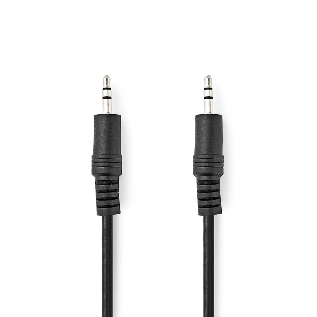 Nedis Stereo Audio Cable | 3.5 mm Male | 3.5 mm Male | Nickel Plated | 1.00 m | Round | Black | Label