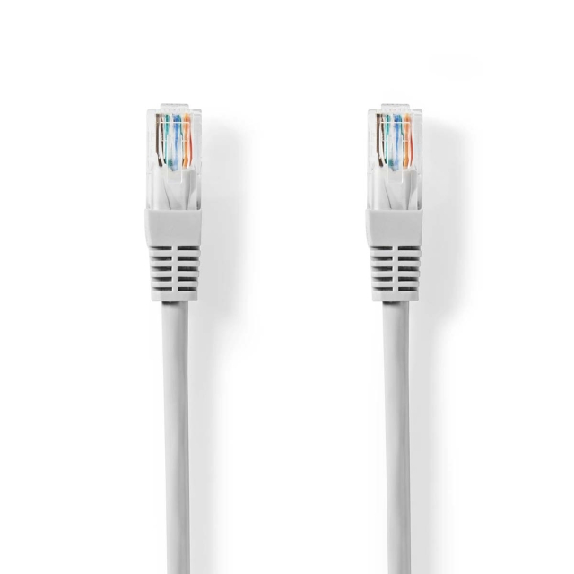 Nedis CAT5e Cable | U/UTP | RJ45 Male | RJ45 Male | 15.0 m | Round | PVC | Grey | Label
