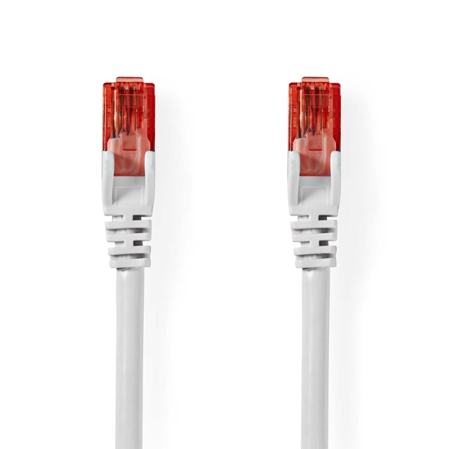 Nedis CAT6 Cable | RJ45 Male | RJ45 Male | U/UTP | 2.00 m | Round | PVC | White | Label