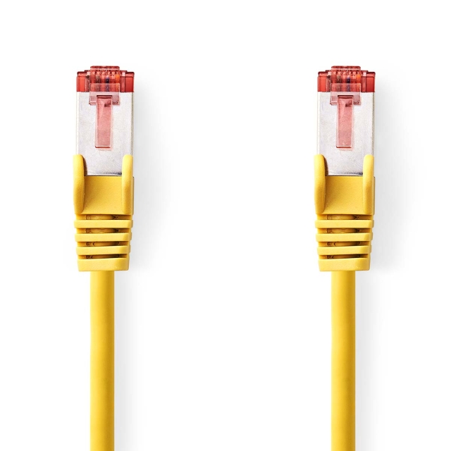 Nedis CAT6 Cable | RJ45 Male | RJ45 Male | S/FTP | 0.25 m | Round | LSZH | Yellow | Label