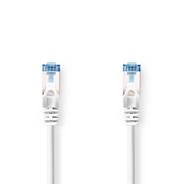 Nedis CAT6a Cable | S/FTP | RJ45 Male | RJ45 Male | 1.00 m | Round | LSZH | White | Label