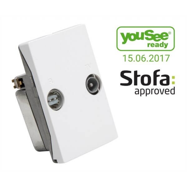 Triax Wall Outlet FM/TV TD 263E White