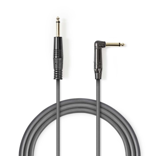 Nedis Mono Audio Cable | 6.35 mm Male | 6.35 mm Male | Nickel Plated | 3.00 m | Round | PVC
