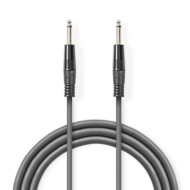 Nedis Mono Audio Cable | 6.35 mm Male | 6.35 mm Male | Nickel Plated | 3.00 m | Round | PVC
