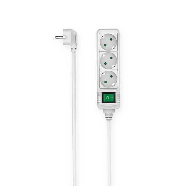 Hama Power Strip 3-way Switch White 1.4m
