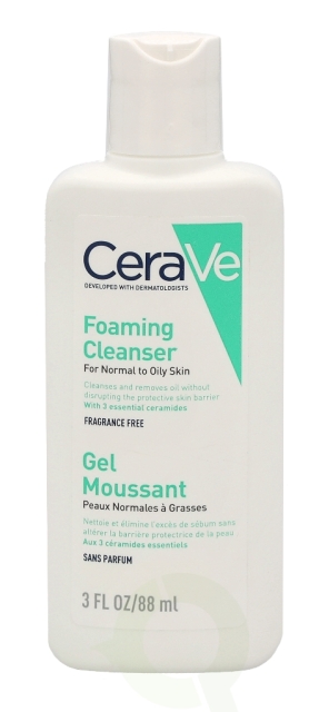 Cerave Foaming Cleanser 88 ml For Normal To Oily Skin