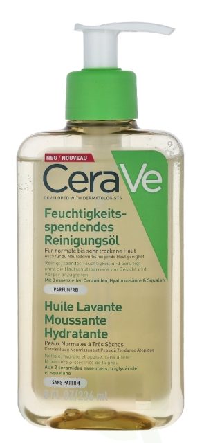 Cerave Hydrating Foaming Oil Cleanser 236 ml For Normal To Very Dry Skin