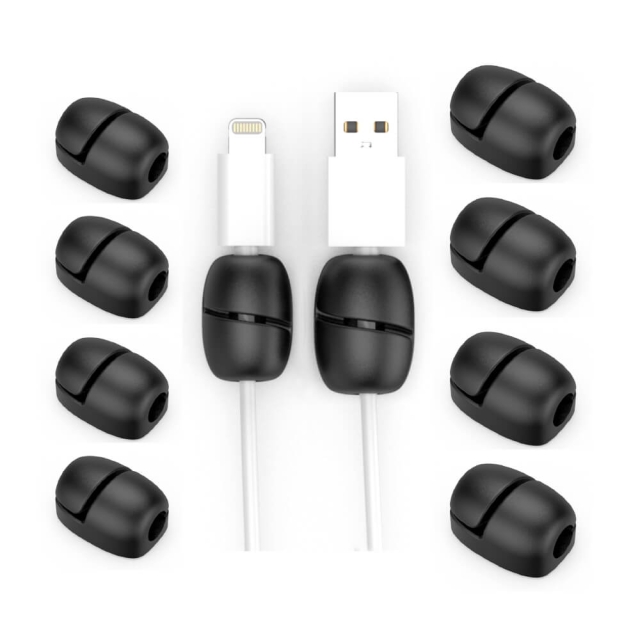 Desire2 Cable Nuggets Tidy x10 Black