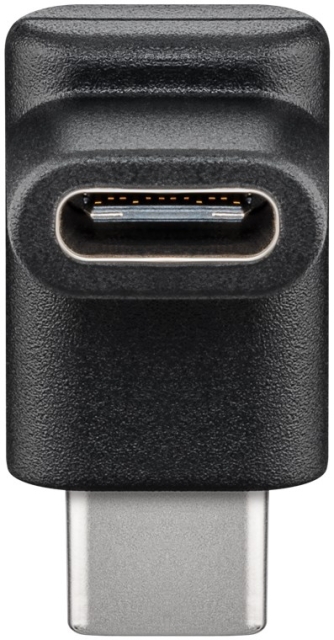 Goobay Adapter USB-C™ till USB-C™ 90°, svart USB-C™ uttag > USB-C™ plugg