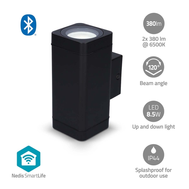 Nedis SmartLife Floodlight | 760 lm | Bluetooth® | 8.5 W | Warm to Cool White | 2700 - 6500 K | ABS | Android™ / IOS