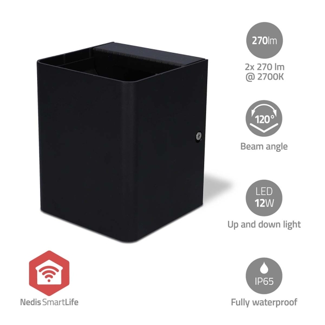 Nedis SmartLife Floodlight | 2 x 270 lm | Zigbee 3.0 | 12 + 4 W | RGB / Warm White | 2700 K | Aluminium | Android™ / IOS