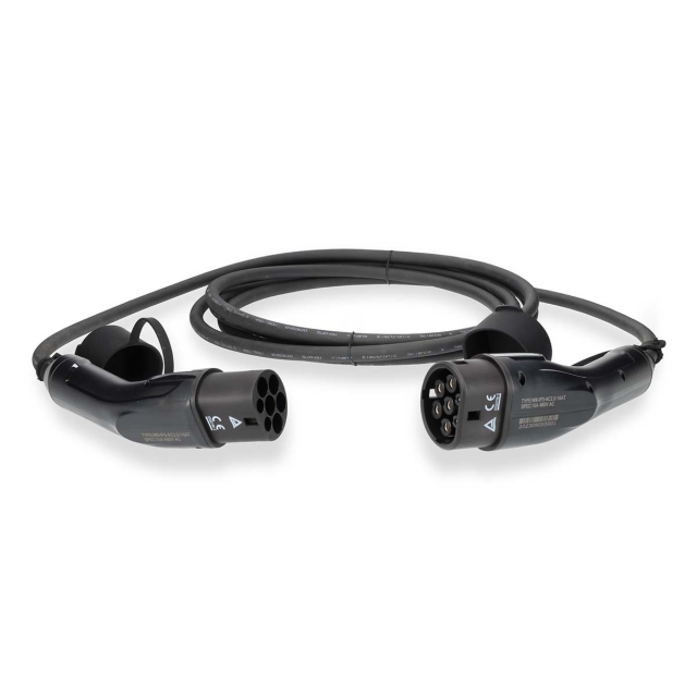 Nedis Electric Vehicle Cable | Cable Type 2 | 16 A | 11000 W | 3-Phases | 5.00 m | Black | Gift Box