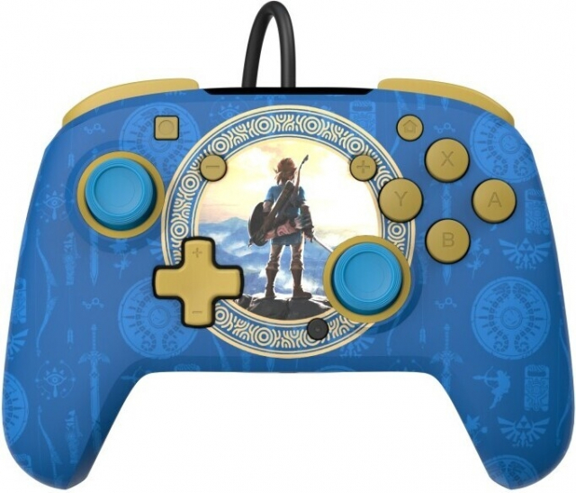 PDP Gaming Rematch Wired Controller – Hyrule Blue - trådbunden styrning, Switch