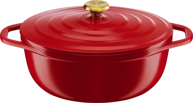 Tefal Air-gjutjärnsgryta, 5,7 L, röd