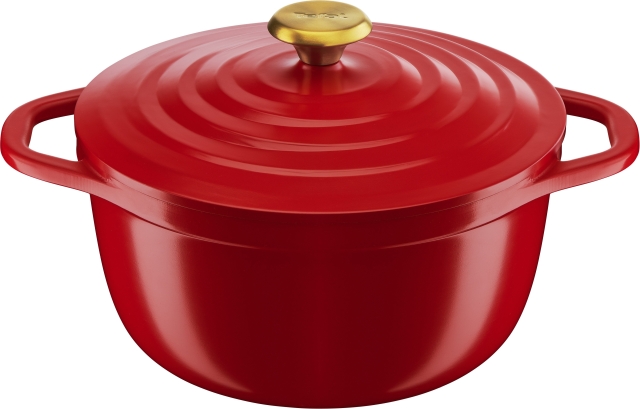 Tefal Air -gjutjärnsgryta, 4,7 L, röd