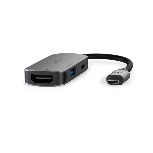 Nedis USB Hub | 1x USB-C™ | HDMI™ Output / USB-A Female / 1x USB-C™ | 3 port(s) | PD3.0 100W | USB Powered | 5 Gbps