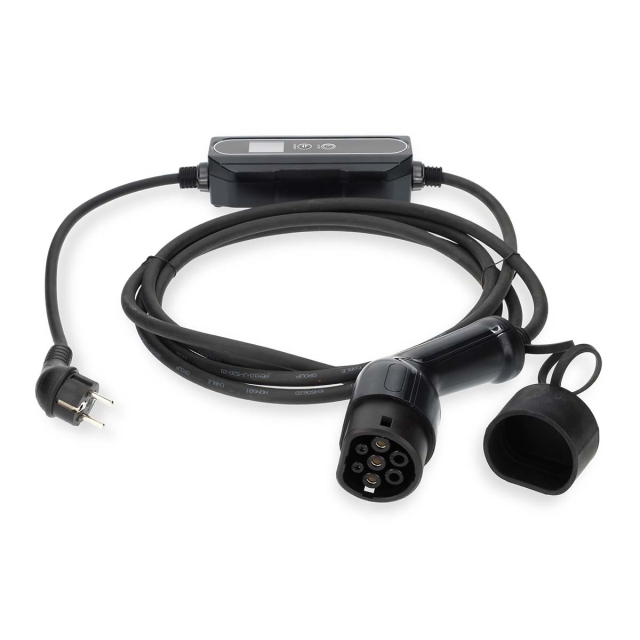 Nedis Electric Vehicle Portable Charger | AT-N05V3V3-F 3G1.5 | 1380 / 2300 / 3680 W | 6 / 8 / 10 / 13 / 16 A | 1 Phase | 5.00 m | Black | Gift Box