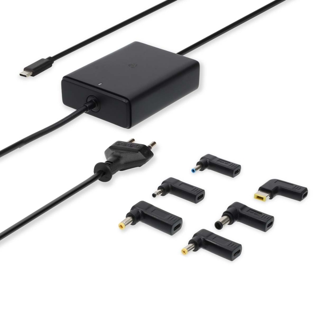 Nedis Notebook Adapter | 65 W | 5 / 9 / 12 / 15 / 20 V DC | 2.4 / 3.0 / 3.25 A | Used for: Notebook / Smartphone / Tablet | Euro / Type-C (CEE 7/16)