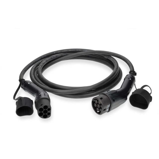Nedis Electric Vehicle Cable | Cable Type 2 | 32 A | 22000 W | 3-Phases | 5.00 m | Black | Gift Box