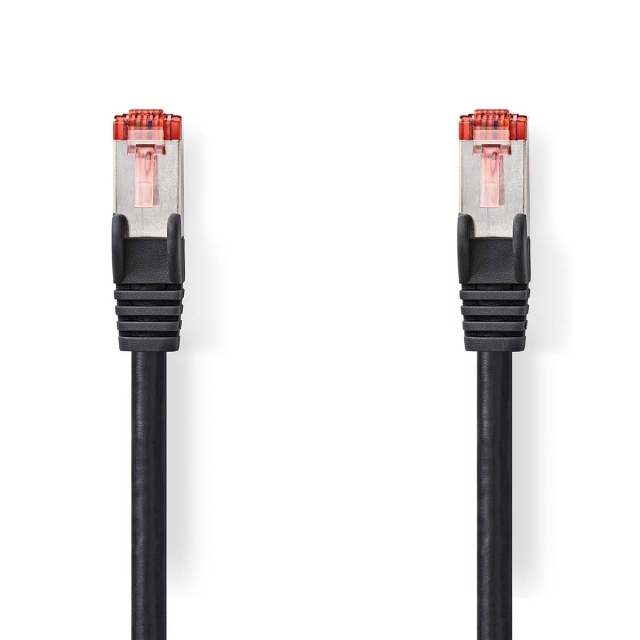 Nedis CAT6 Cable | RJ45 Male | RJ45 Male | S/FTP | 1.50 m | Round | LSZH | Black | Label