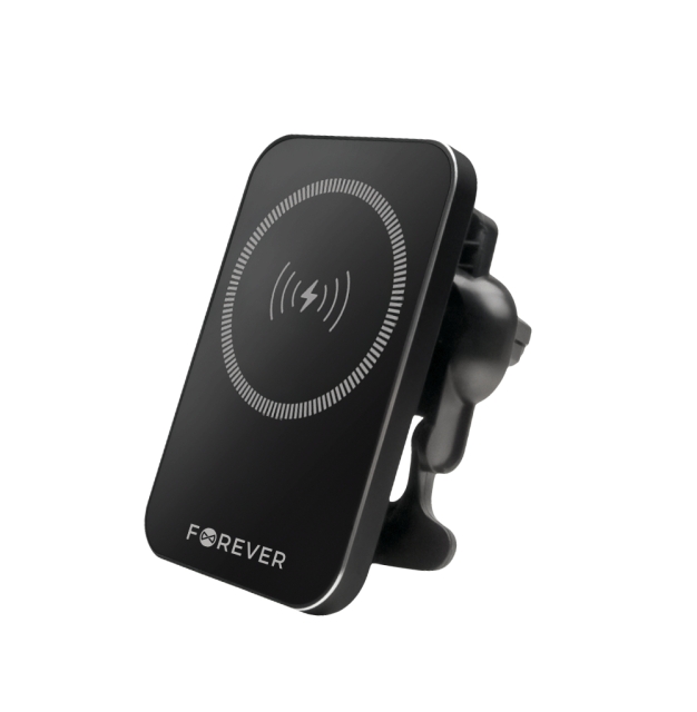 Forever MACH-100 - Car holder with wireless charging for Smartphones, 15W, Black