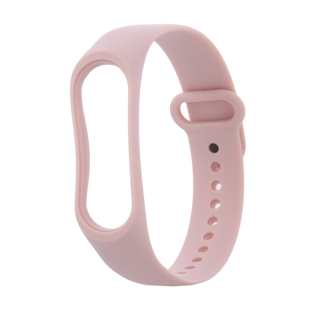 Silicone Wristband for Xiaomi Mi Band 3 / 4, Powder pink