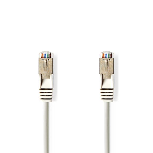 Nedis CAT5e Cable | SF/UTP | RJ45 Male | RJ45 Male | 1.50 m | Round | PVC | Grey | Label