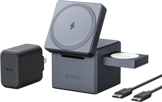 Anker 3-i-1 Cube med MagSafe trådlös laddningsplatta