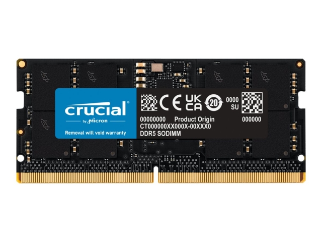 Crucial DDR5 16GB 4800MHz CL40 Non-ECC SO-DIMM 262-PIN