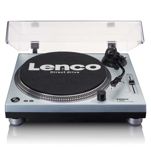 Lenco Direct drive turntable with USB / PC Encoding Metallic blue