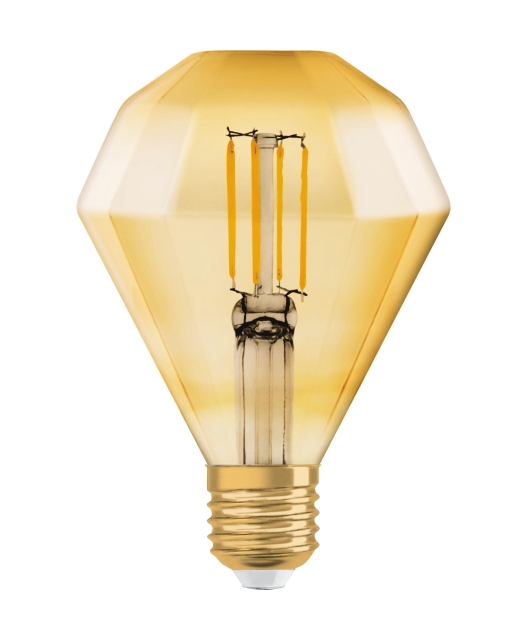 LEDVANCE LED 1906 Vintage diamond 40W/825 filament gold E27