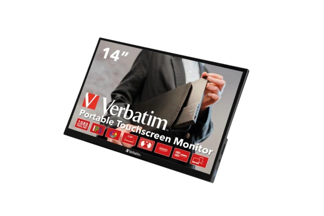Verbatim PMT-14 Portable Monitor 14" Full HD 1080p Metal Housing
