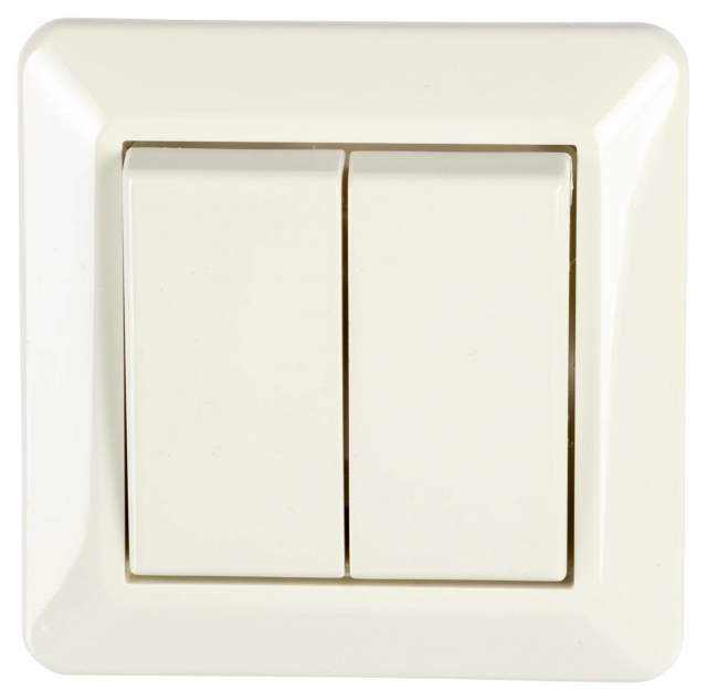 Nordic Quality ELKO 2 x 1 poll Installation switch 16A / 250V, IP20, Flush