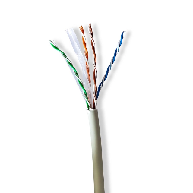 Nedis Network Cable Roll | CAT6 | Stranded | U/UTP | Bare Copper | 305.0 m | Indoor | Round | LSZH | Grey | Pull Box