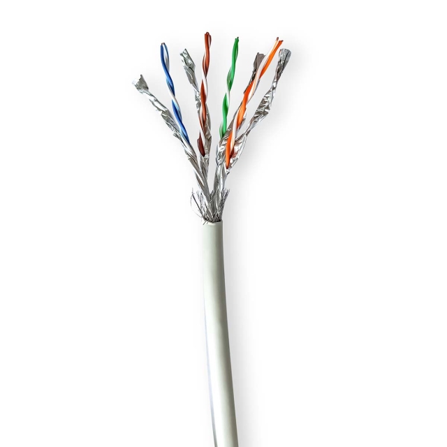 Nedis Network Cable Roll | CAT7 | Solid | S/FTP | Copper | 305.0 m | Indoor | Round | LSZH | Grey | Pull Box