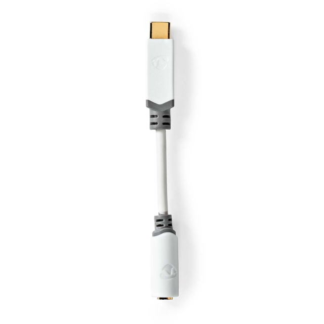 Nedis USB Adapter | USB 2.0 | USB-C™ Male | 3.5 mm Female | 0.10 m | Round | Gold Plated | PVC | White | Box