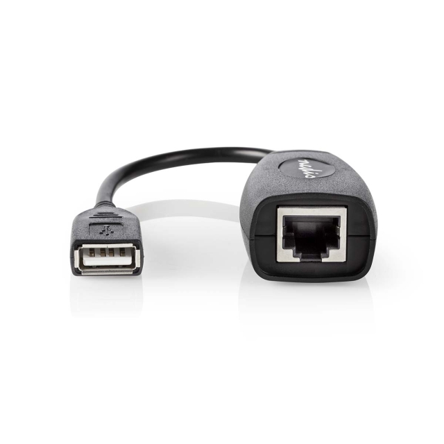 Nedis Active USB Cable | USB 1.1 | USB-A Male | RJ45 Female | 12 Mbps | 0.20 m | Round | Nickel Plated | PVC | Copper | Box