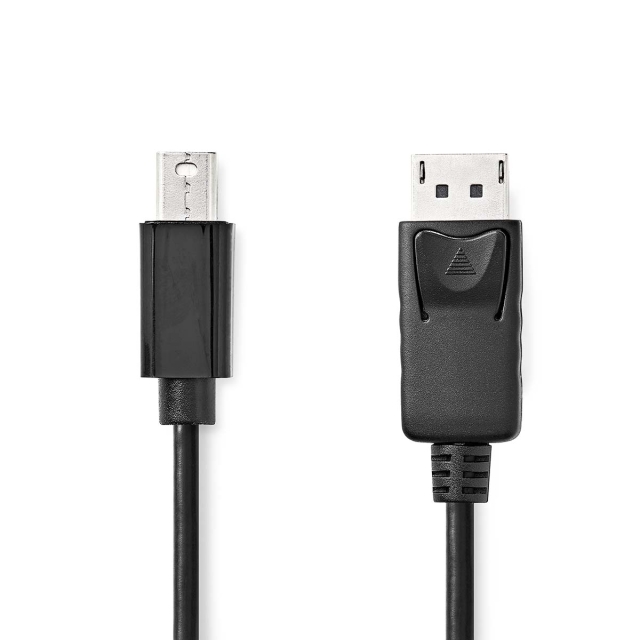 Nedis Mini DisplayPort Cable | DisplayPort 1.2 | Mini DisplayPort Male | DisplayPort Male | 21.6 Gbps | Nickel Plated | 2.00 m | Round | PVC | Black | Label