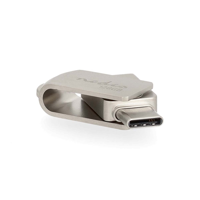 Nedis Flash Drive | 128 GB | USB-A / USB-C™ | Read speed: 110 MB/s | Write speed: 30 MB/s