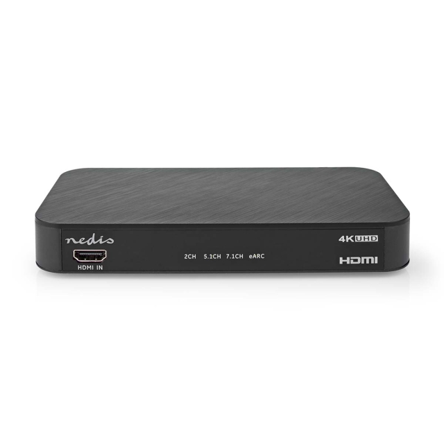 Nedis Digital Audio Converter | 2-way | Audio / video / data connections input: DC Power / 1x HDMI™ Input | Audio / video / data connections output: 1x 3.5 mm / 1x TosLink / 3x HDMI™ Output | Automatic / Push Button | Anthracite