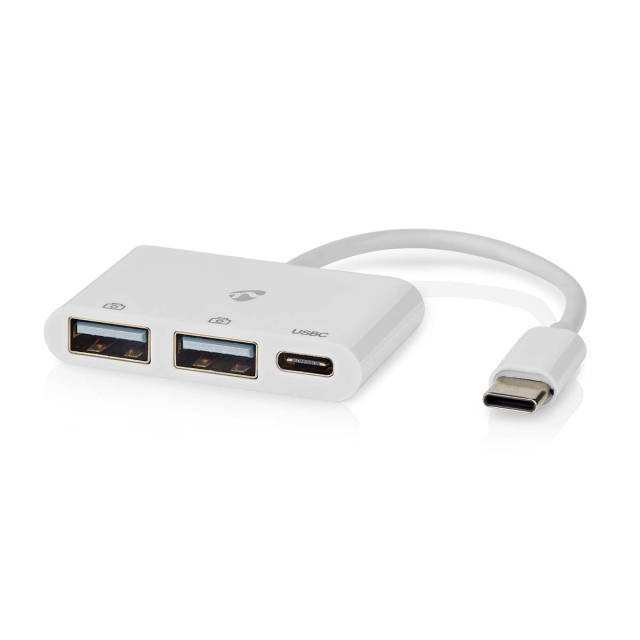 Nedis USB Hub | 1x USB-C™ | 1x USB-C™ / 2x USB 2.0 A Female | 3 port(s) | USB Powered